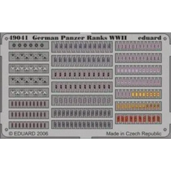 Eduard 49041 1/48 German Panzer Ranks Wwii Photo-etched For Aircraft