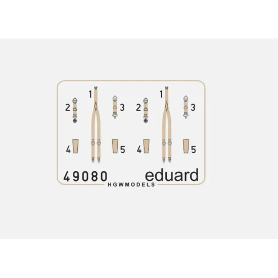 Eduard 49084 1/48 Ijn Seatbelts Superfabric Textile For Aircraft