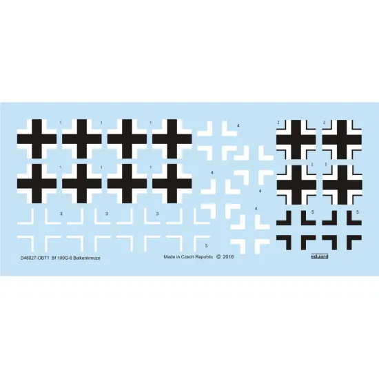 Eduard D48027 1/48 Bf 109g Balkenkreuze Decal For Aircraft