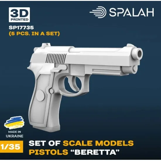 Spalah 17735 1/35 Beretta Pistols 5 Pcs Set Of Scale Models