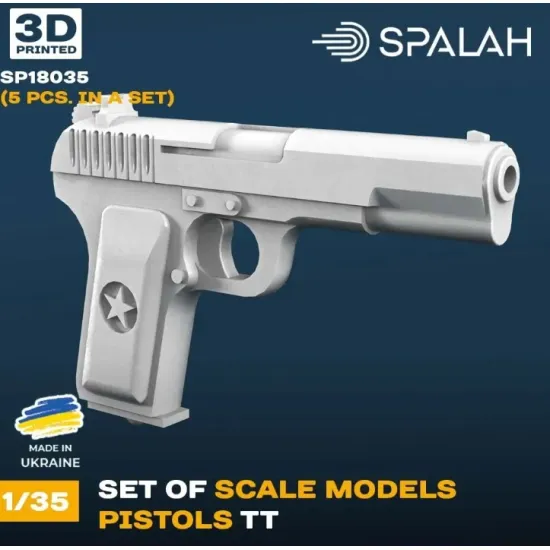 Spalah 18035 1/35 Tt Pistols 5 Pcs Set Of Scale Models