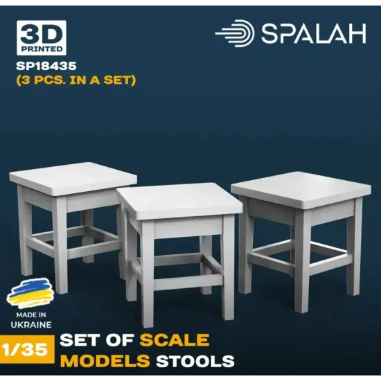 Spalah 18435 1/35 Stools 3 Pcs Set Of Scale Models Spalah 18435 1/35 Stools 3 Pcs Set Of Scale Models