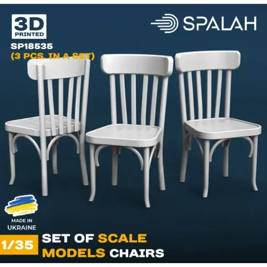 Spalah 18535 1/35 Chairs 3 Pcs Set Of Scale Models