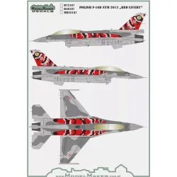 Modelmaker 1/32 Md32187 Polish F-16d Ntm 2013 Red Livery Aircraft Mask