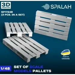 Spalah 17248 1/48 Pallets 3 Psc Set Of Scale Models