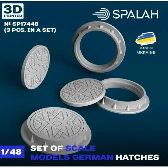 Spalah 17448 1/48 German Hatches 3 Psc Set Of Scale Models