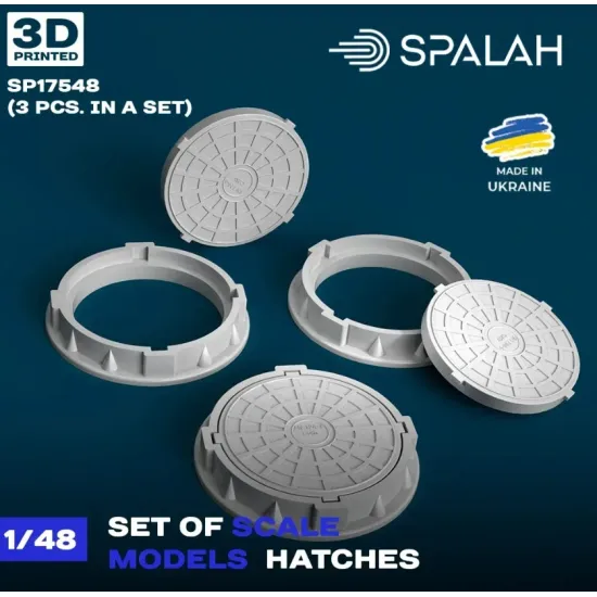 Spalah 17548 1/48 Hatches 3 Psc Set Of Scale Models