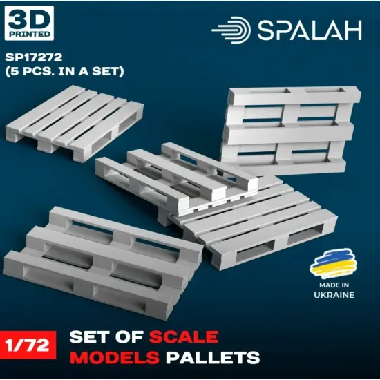 Spalah 17272 1/72 Pallets 5 Psc Set Of Scale Models Spalah 17272 1/72 Pallets 5 Psc Set Of Scale Models