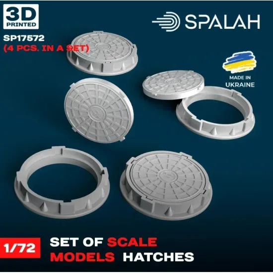 Spalah 17572 1/72 Hatches 4 Psc Set Of Scale Models