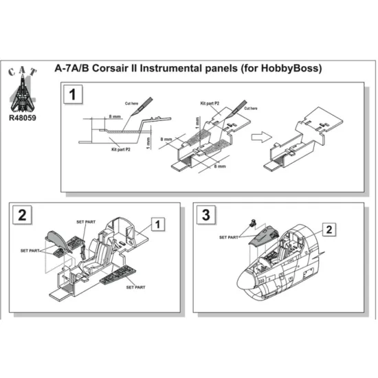 Cat4-r48059 1/48 A-7a/B Corsair 2 Insrumental Panels For Hobbyboss