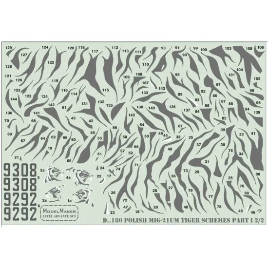 Modelmaker D48180 1/48 Polish Mig-21um Tiger Schemes Part 1