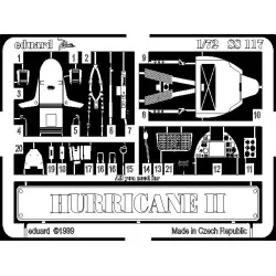 Photoetched set Hurricane II, for Revell kit 1/72 Eduard SS117