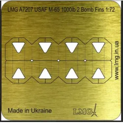 Lmg Ba-72018 1/72 Usaf 1000lb M-65 8 Bomb Fins Thickness 0-1mm