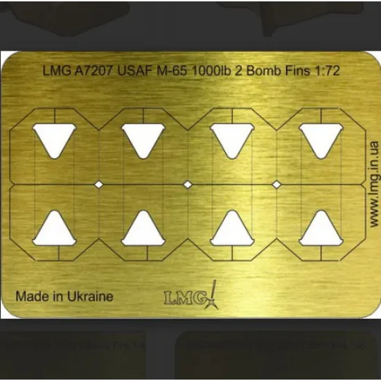 Lmg Ba-48018 1/48 Usaf 1000lb M-65 8 Bomb Fins Thickness 0-2mm