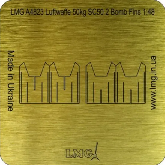 Lmg Ba-48027 1/48 Luftwaffe 50kg Sc50 8 Bomb Fins Thickness 0-2mm