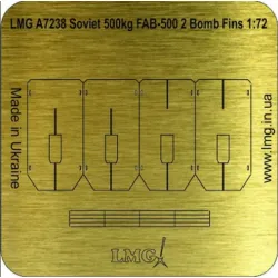 Lmg Ba-72034 1/72 Soviet 500kg Fab-500 2 Bomb Fins Thickness 0-1mm