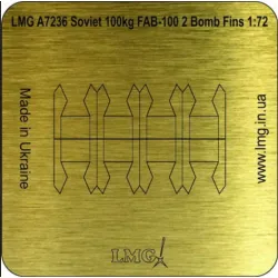 Lmg Ba-72037 1/72 Soviet 100kg Fab-100 4 Bomb Fins Thickness 0-1mm