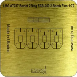Lmg Ba-72043 1/72 Soviet 250kg Fab-250 8 Bomb Fins Thickness 0-1mm