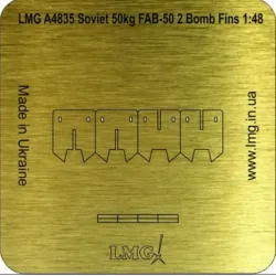 Lmg Ba-48031 1/48 Soviet 50kg Fab-50 2 Bomb Fins Thickness 0-2mm
