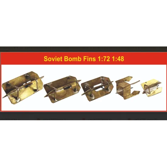 Lmg Ba-48043 1/48 Soviet 250kg Fab-250 8 Bomb Fins Thickness 0-2mm