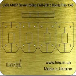 Lmg Ba-48043 1/48 Soviet 250kg Fab-250 8 Bomb Fins Thickness 0-2mm