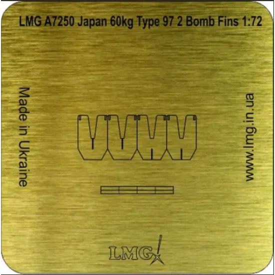 Lmg Ba-72050 1/72 Japan 60kg Tour 97 4 Bomb Fins Thickness 0-1mm