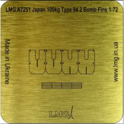 Lmg Ba-72051 1/72 Japan 100kg Type 94 4 Bomb Fins Thickness 0-1mm