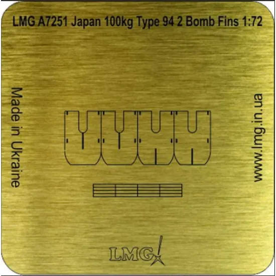 Lmg Ba-72051 1/72 Japan 100kg Type 94 4 Bomb Fins Thickness 0-1mm