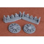 Sbs 72087 1/72 S-2f Tracker Engine And Exhaust Set For Hasegawa Kit