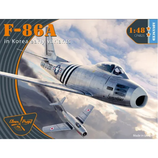 Clear Prop 4825 1/48 F-86a In Korea Early Variants Plastic Model Kit Clear Prop 4825 1/48 F-86a In Korea Early Variants Plastic Model Kit