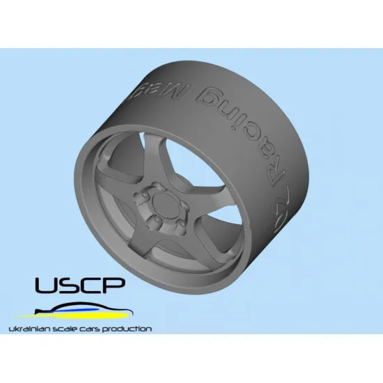Uscp 24p165 1/24 Resin Wheels 19 Inch Oz Racing Magnesio 19 For Aoshima Fujimi Tamiya