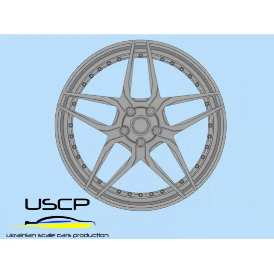 Uscp 24p104 1/24 Resin Wheels 19 Inch Adv 1 Adv05 Mv2 Cs For Aoshima Fujimi Tamiya