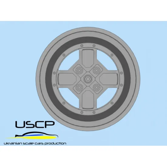 Uscp 24p001 1/24 14 Inch Abarth 131 Rally Resin Resin Wheels For Aoshima Fujimi Tamiya