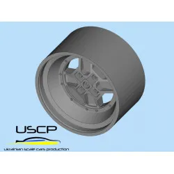 Uscp 24p001 1/24 14 Inch Abarth 131 Rally Resin Resin Wheels For Aoshima Fujimi Tamiya