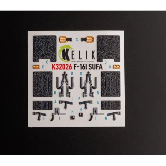 Kelik K32026 1/32 F-16i Sufa - Interior 3d Decals For Academy Kit