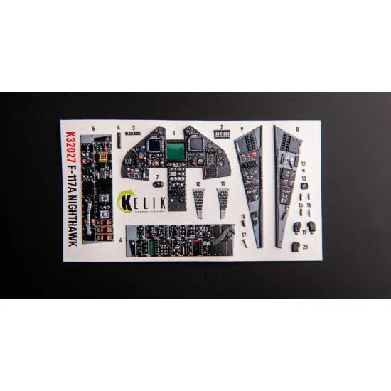 Kelik K32027 1/32 F-117a - Type 1 Interior 3d Decals For Trumpeter Kit