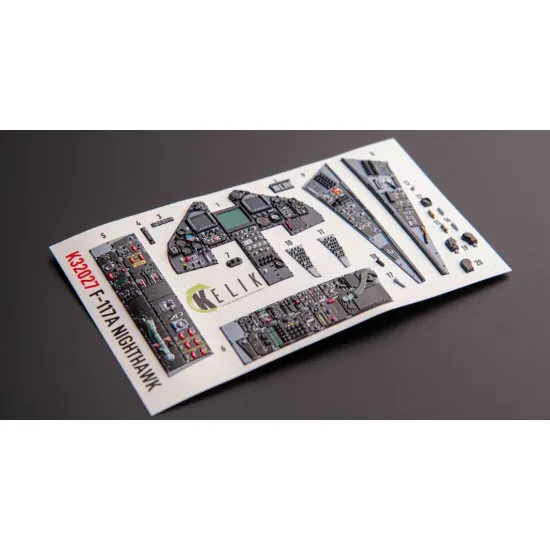 Kelik K32027 1/32 F-117a - Type 1 Interior 3d Decals For Trumpeter Kit