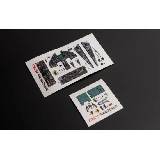 Kelik K32028 1/32 F-117a - Type 2 Interior 3d Decals For Trumpeter Kit