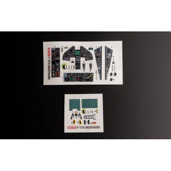 Kelik K32028 1/32 F-117a - Type 2 Interior 3d Decals For Trumpeter Kit