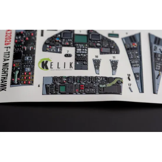 Kelik K32028 1/32 F-117a - Type 2 Interior 3d Decals For Trumpeter Kit