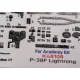 Kelik K48108 1/48 Lightning Interior 3d Decals For Academy Kit