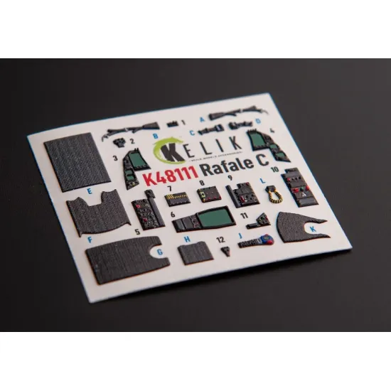 Kelik K48111 1/48 Rafale C - Interior 3d Decals For Academy/Revell Kit