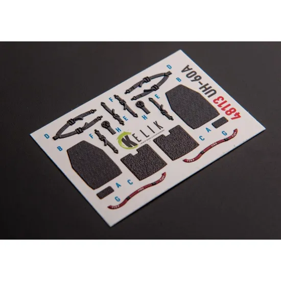 Kelik K48113 1/48 Uh 60a Black Hawk Type 1 Interior 3d Decals For Icm Kit