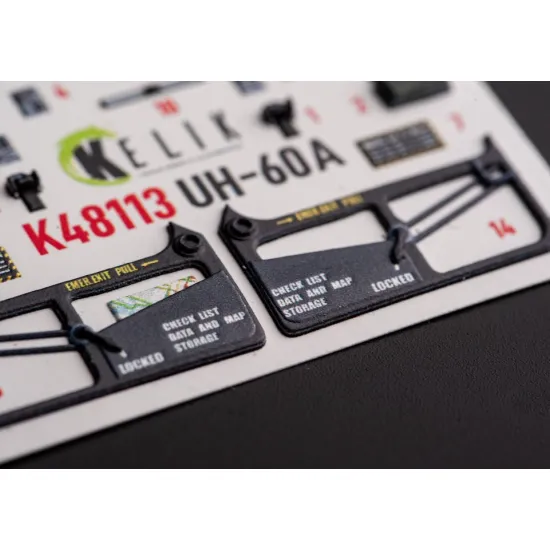 Kelik K48113 1/48 Uh 60a Black Hawk Type 1 Interior 3d Decals For Icm Kit