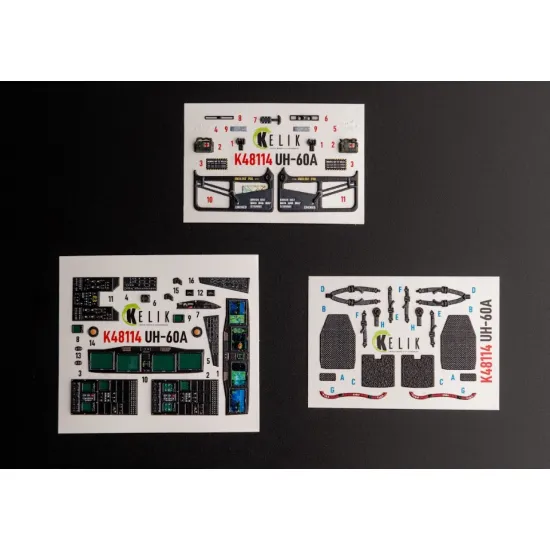 Kelik K48114 1/48 Uh 60a Black Hawk Type 2 Defence Intelligence Of Ukraine Interior 3d Decals For Icm Kit