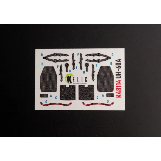 Kelik K48114 1/48 Uh 60a Black Hawk Type 2 Defence Intelligence Of Ukraine Interior 3d Decals For Icm Kit