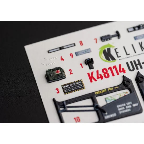 Kelik K48114 1/48 Uh 60a Black Hawk Type 2 Defence Intelligence Of Ukraine Interior 3d Decals For Icm Kit