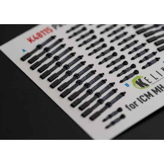 Kelik K48115 1/48 Passenger Seat Belts For Mh 60/Uh 60 Black Hawk Interior 3d Decals For Icm Kit