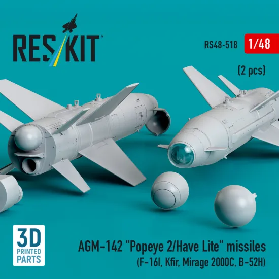 Reskit Rs48-0518 1/48 Agm-142 Popeye 2/Have Lite Missiles 2 Pcs