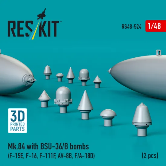 Reskit Rs48-0524 1/48 Mk.84 With Bsu-36/B Bombs 2 Pcs
